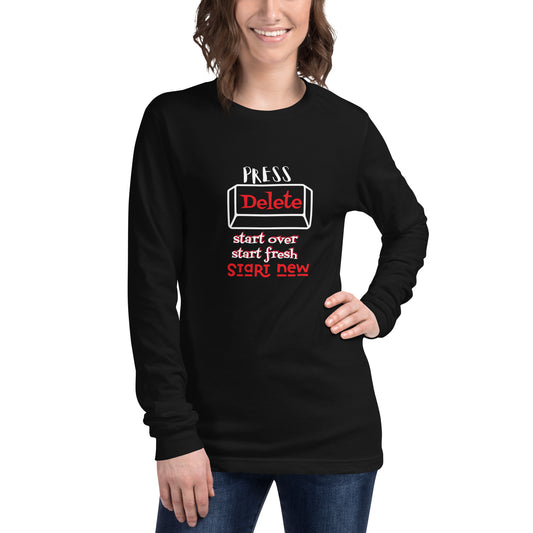 Press Delete Long Sleeve Unisex T-Shirt - Nspirations Collection