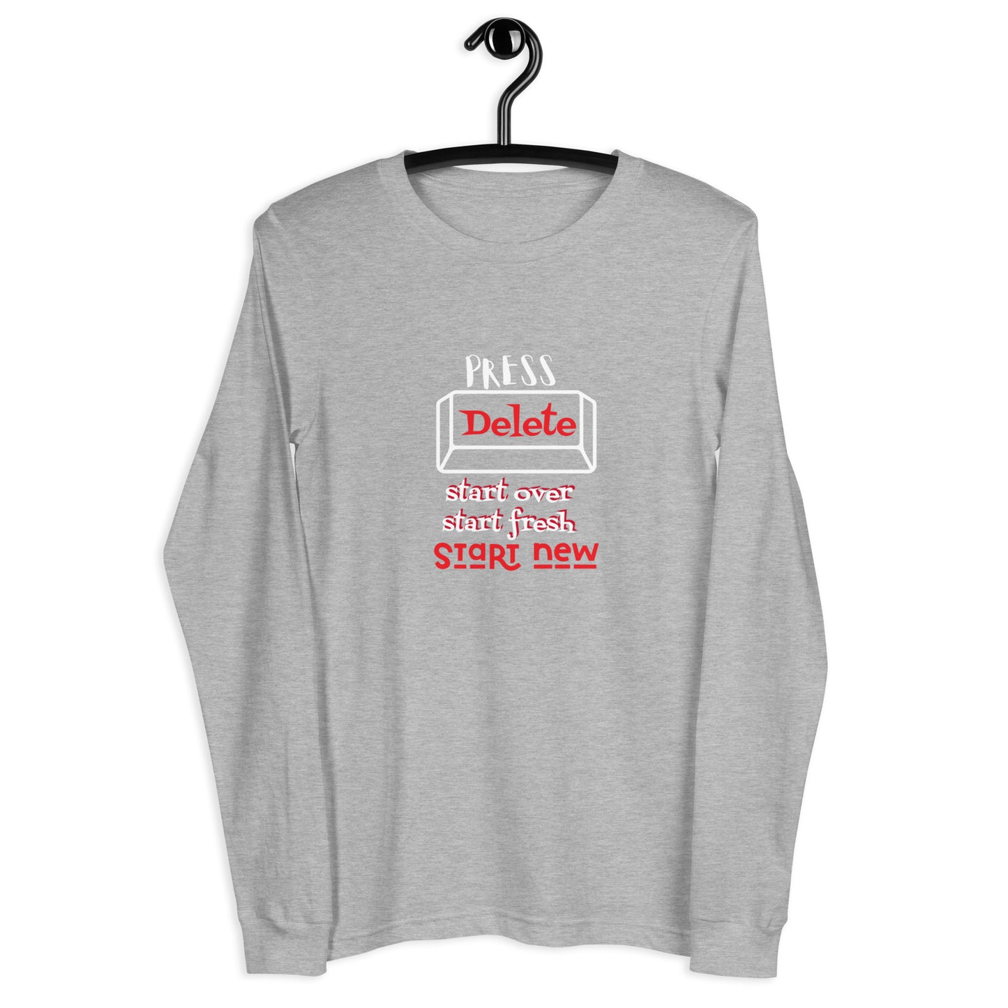 Press Delete Long Sleeve Unisex T-Shirt - Nspirations Collection